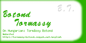 botond tormassy business card
